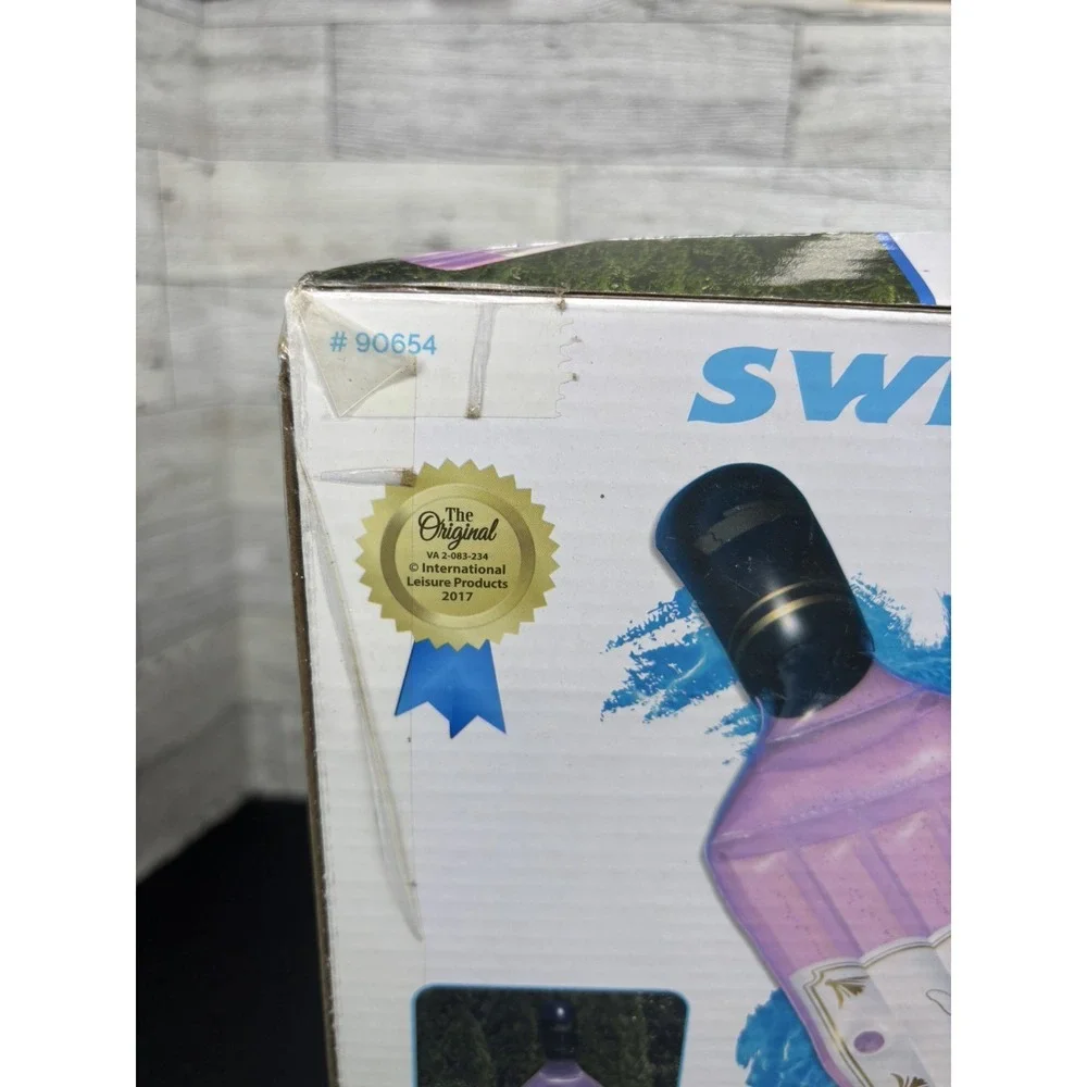 Pool Float Swimline The Rose Bottle‎ Shaped Float New In Sealed Box NEW